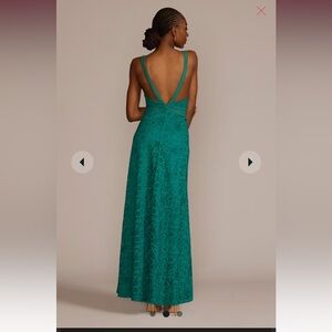 Teal Lace Gown